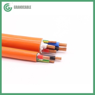 95mm2 PVC Circular 4C+E V-90 insulated 5V-90 PVC sheathed to AS/NZS 5000 0.6/1kV Orange Underground Cable