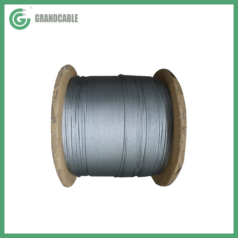 Galvanized Steel Shield/Guy/Earth/Stay Wire 9.525mm ASTM B 498 for 33/11kV Substation