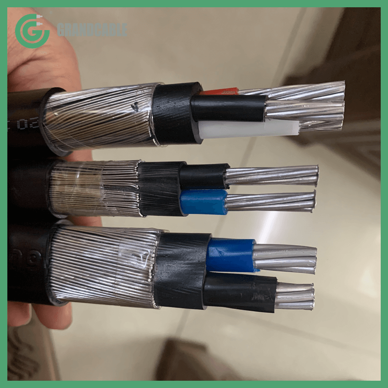 CABLE, ALUMINIUM, CONCENTRIC NEUTRAL, 2X6+#6 AWG, XLPE INSULATED