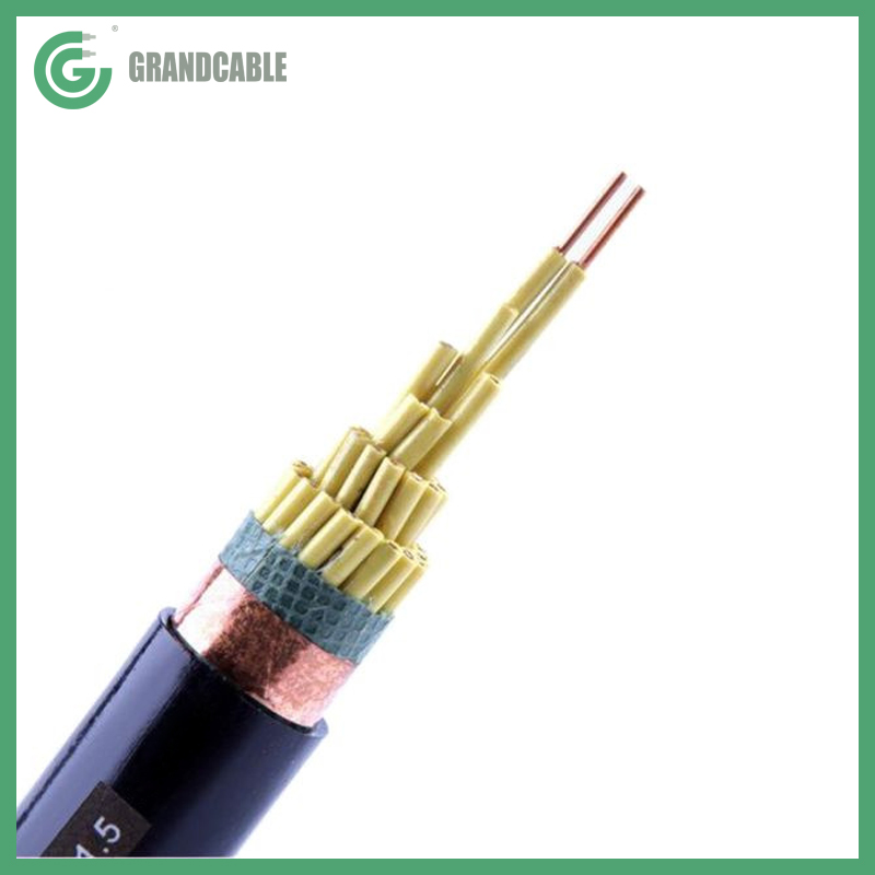 0.6/1kV 12X2.5mm2 Copper Core PVC Insulated PVC Sheathed with Copper Tape Screen Control Cable