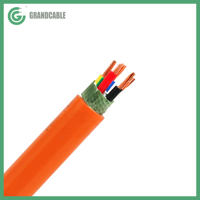 25mm2 PVC Circular 4C+E V-90 insulated 5V-90 PVC sheathed to AS/NZS 5000 0.6/1kV Orange Underground Cable
