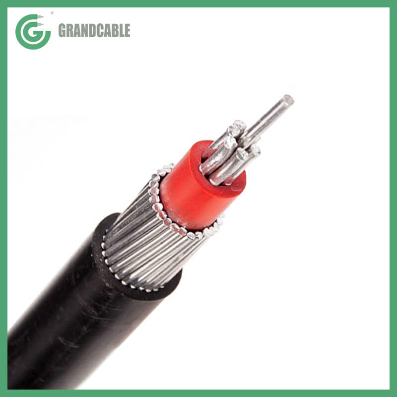 CABLE, ALUMINIUM, CONCENTRIC NEUTRAL, 2X #2+#2 AWG, XLPE INSULATED