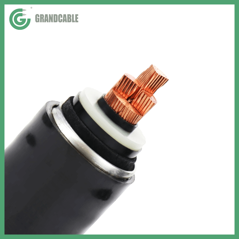 single phase XLPE cable 145 kV 2000mm2, 1,600 A, 40 kA / 1 sec, 50 Hz for 230/132/33kV Substation