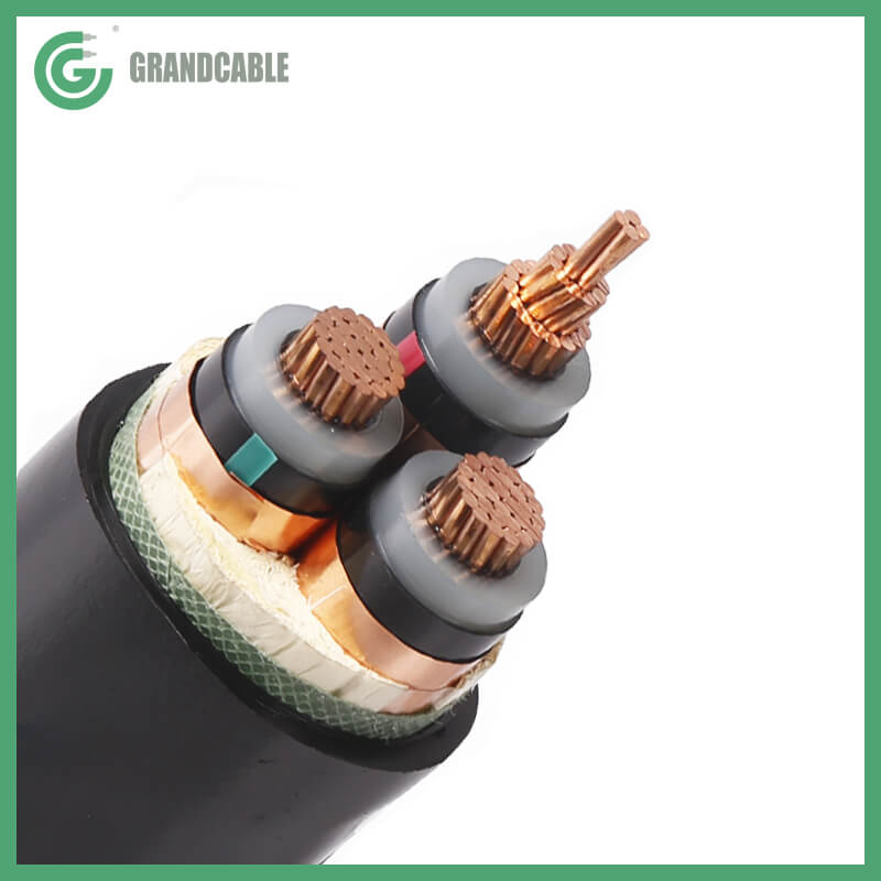11kV 3 Core XLPE Copper Power Cable 3x185mm2
