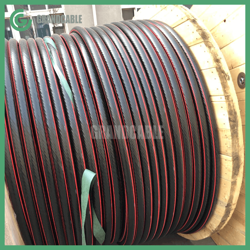Cable de media tensión 15 kV, 1.000 kCMIL, cobre, tripolar, XLPE aislamiento 133℅-PVC, no armado, instalación en bandeja portacables, norma de fabricación ICEA/NEMA